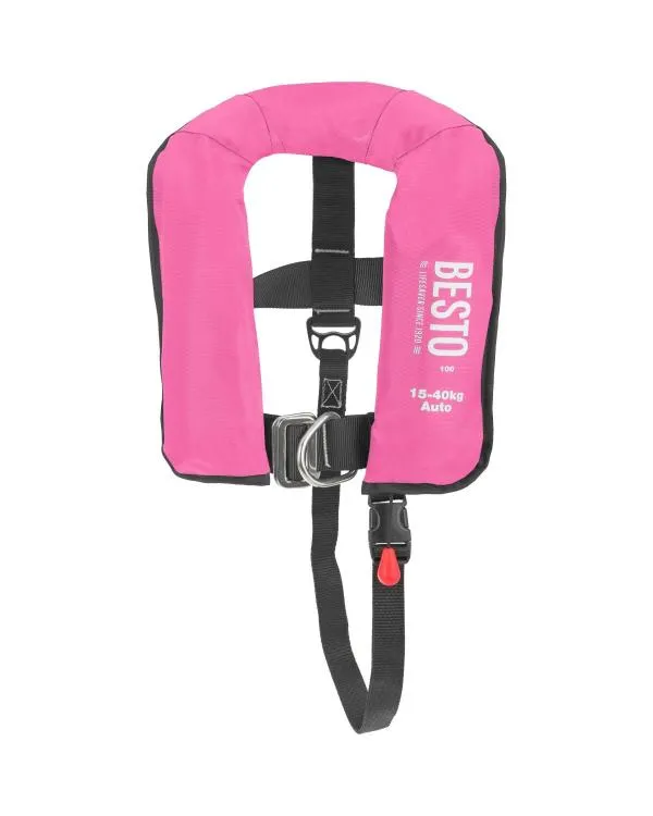 Besto_junior_automatisch_reddingsvest_met_harnas_100N_Pink_15_40kg