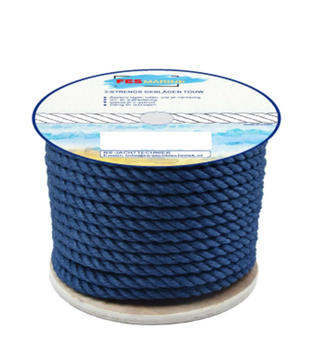 FES_Marine_3_strengs_geslagen_polypropyleen_per_rol___91_meter_Navy___Donkerblauw___10mm