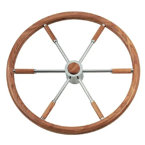 Stuurwiel_RVS_met_Teak_hoepel_en_afwerking_50cm_SV_E