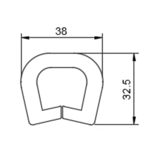 TPE_U_profiel_zwart_38x32mm_hardheid_80Shore