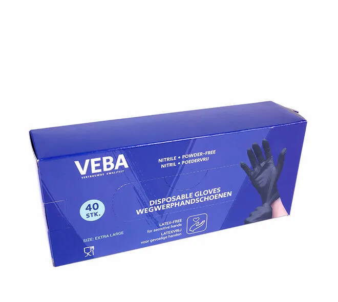 Veba_Nitril_handschoenen_poedervrij_zwart_XL_40stuks