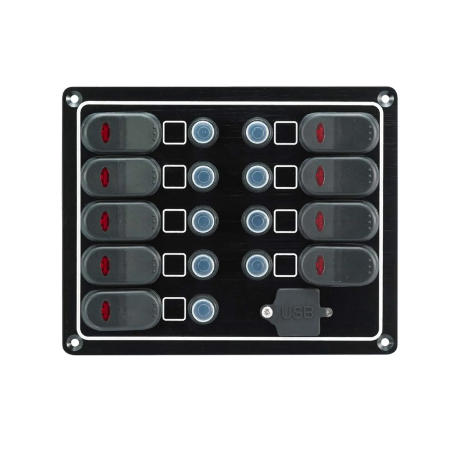 Schakelpaneel_9_voudig_LED_USB_Zekering_10263_BK