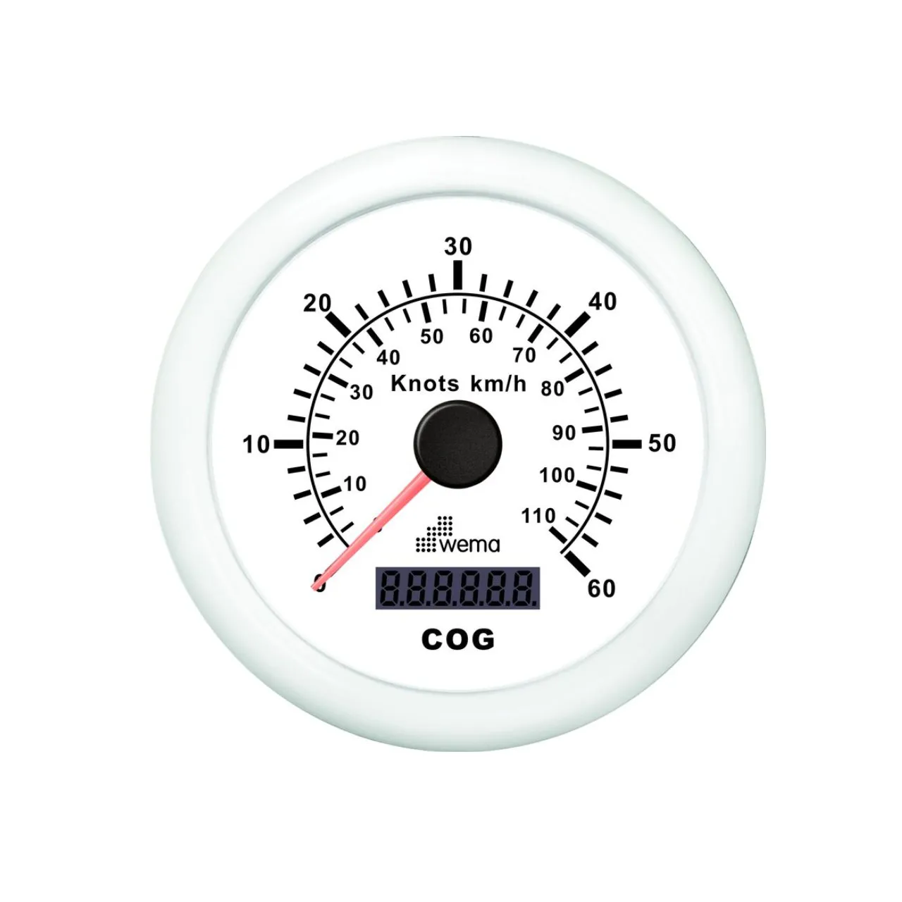 Wema_GPS_Snelheidsmeter_Kompas_60Kn_110Km_Wit