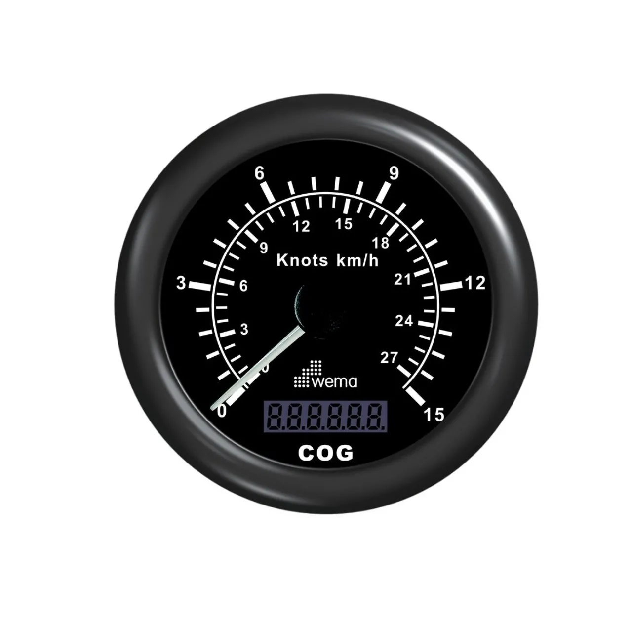 Wema_GPS_Snelheidsmeter_Kompas_15Kn_27Km_Zwart