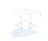 Fes_Marine_RVS_hollow_cleat___stijl_kikker_lengte_300mm_1