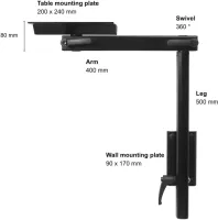 Lagun_kuiptafel_onderstel_500mm_poot__zwart_geanodiseerd_1