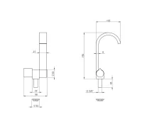 Trem_Koudwaterkraan_Verchroomd_Messing_Plat_tekening