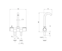 Trem_Dubbele_Mengkraan_Verchroomd_Messing_Tekening