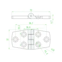 Osculati_RVS316_scharnier_38x72x5mm_knoop_bovenzijde_1