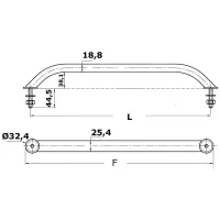 Ovale_RVS_handrailing_met_draadeinden_lengte_220mm_1
