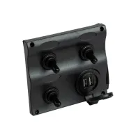 Schakelpaneel_Wave_3voudig_met_USB_lader_waterproof