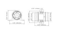Seaflo_Inline_Blower_Lijnventilator_75mm_Maattekening