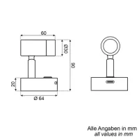 Talamex_Led_wandlamp_Helios_10_30Volt_zwart_dimbaar_met_USB_C_snellader_5