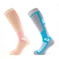 Sinner_Pro_dames_skisokken_dubbelverpakking_Roze_Blauw
