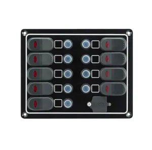 Schakelpaneel_9_voudig_LED_USB_Zekering_10263_BK